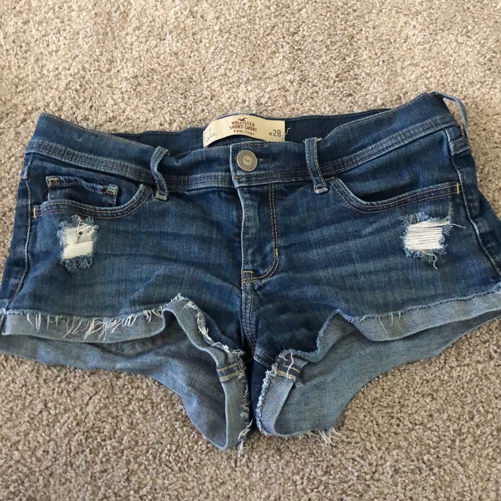 Low Rise Blue Jean Shorts